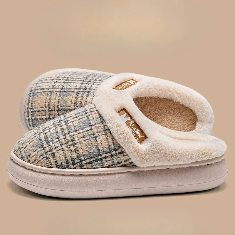 Cozy Retro Fur Slippers