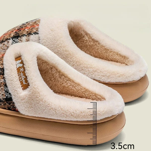 Cozy Retro Fur Slippers