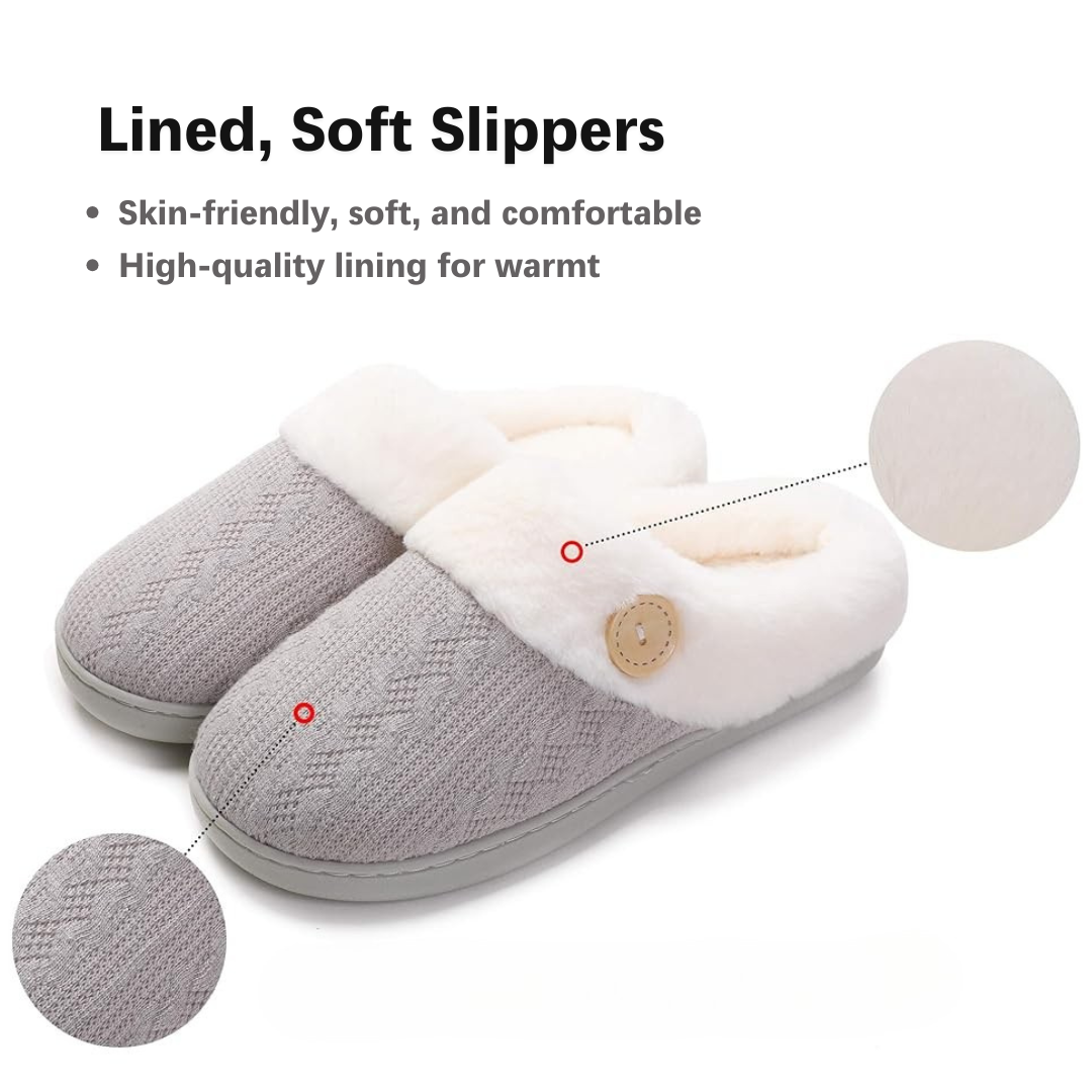 Cozy Fleece-Lined Non-Slip Slippers