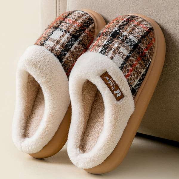 Cozy Retro Fur Slippers