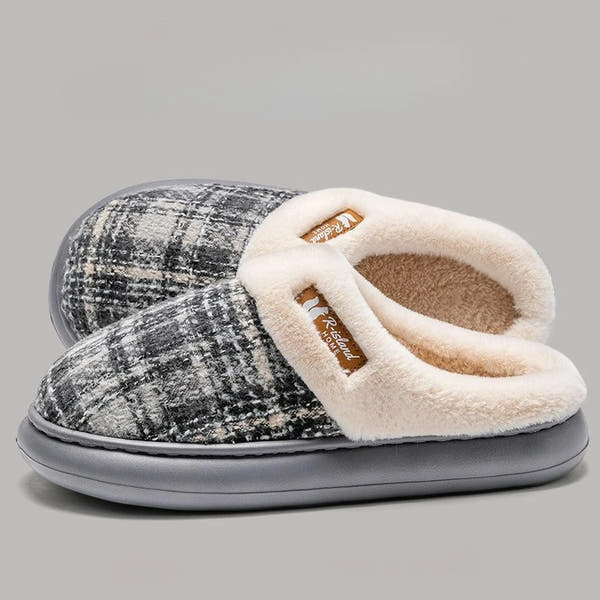 Cozy Retro Fur Slippers