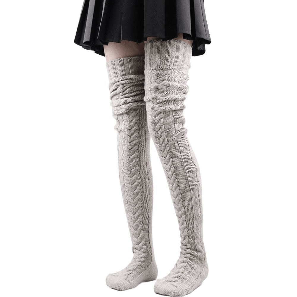 Ortopediskakuddar.se Grå (Bästsäljare) CozySocks - Varma och sköna långstrumpor