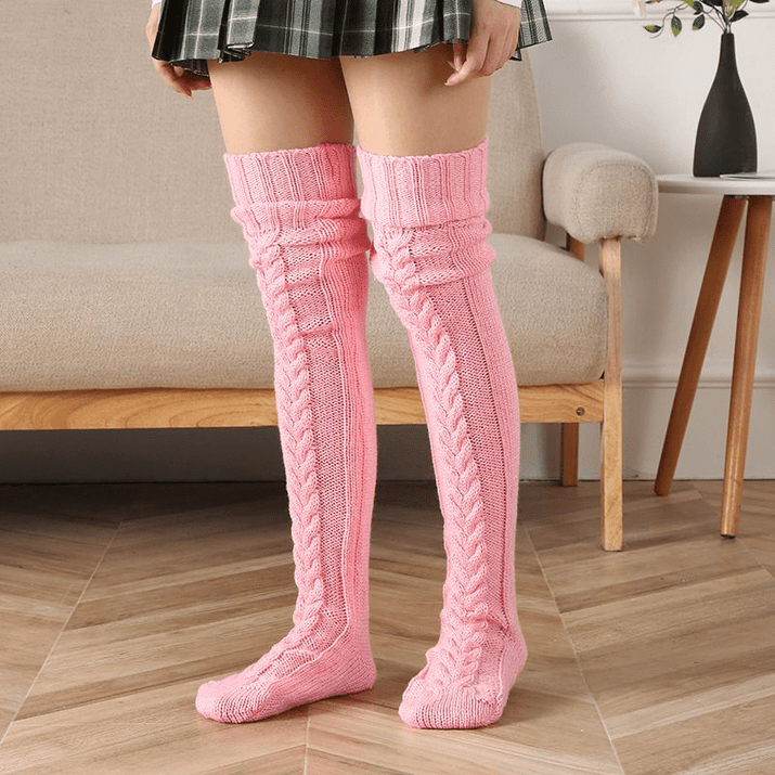 Ortopediskakuddar.se Rosa CozySocks - Varma och sköna långstrumpor